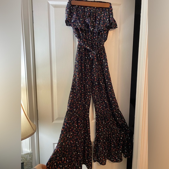 Umgee Pants - Floral Jumpsuit